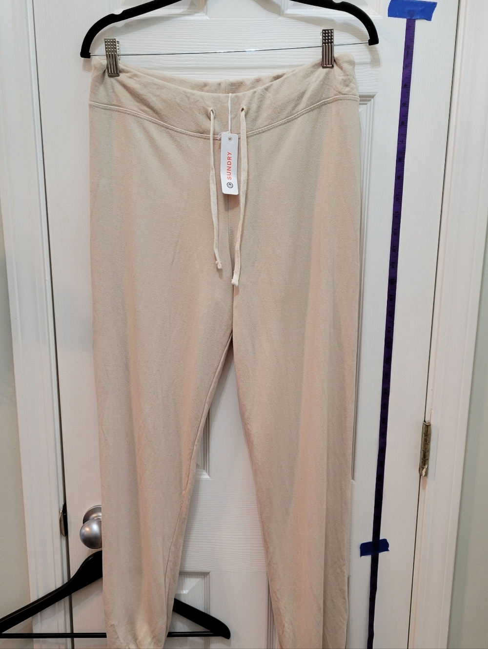 Sundry Cream Drawstring Joggers